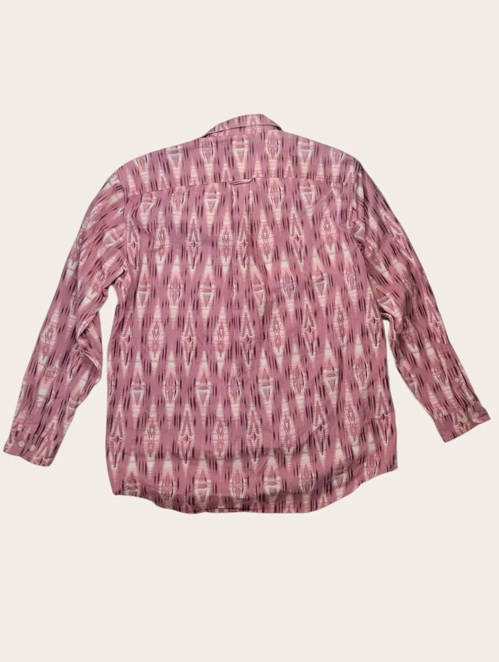 Cabela's Women Large Pink‎ Southwestern Button Up Flannel Shirt Cowgirl Rodeo